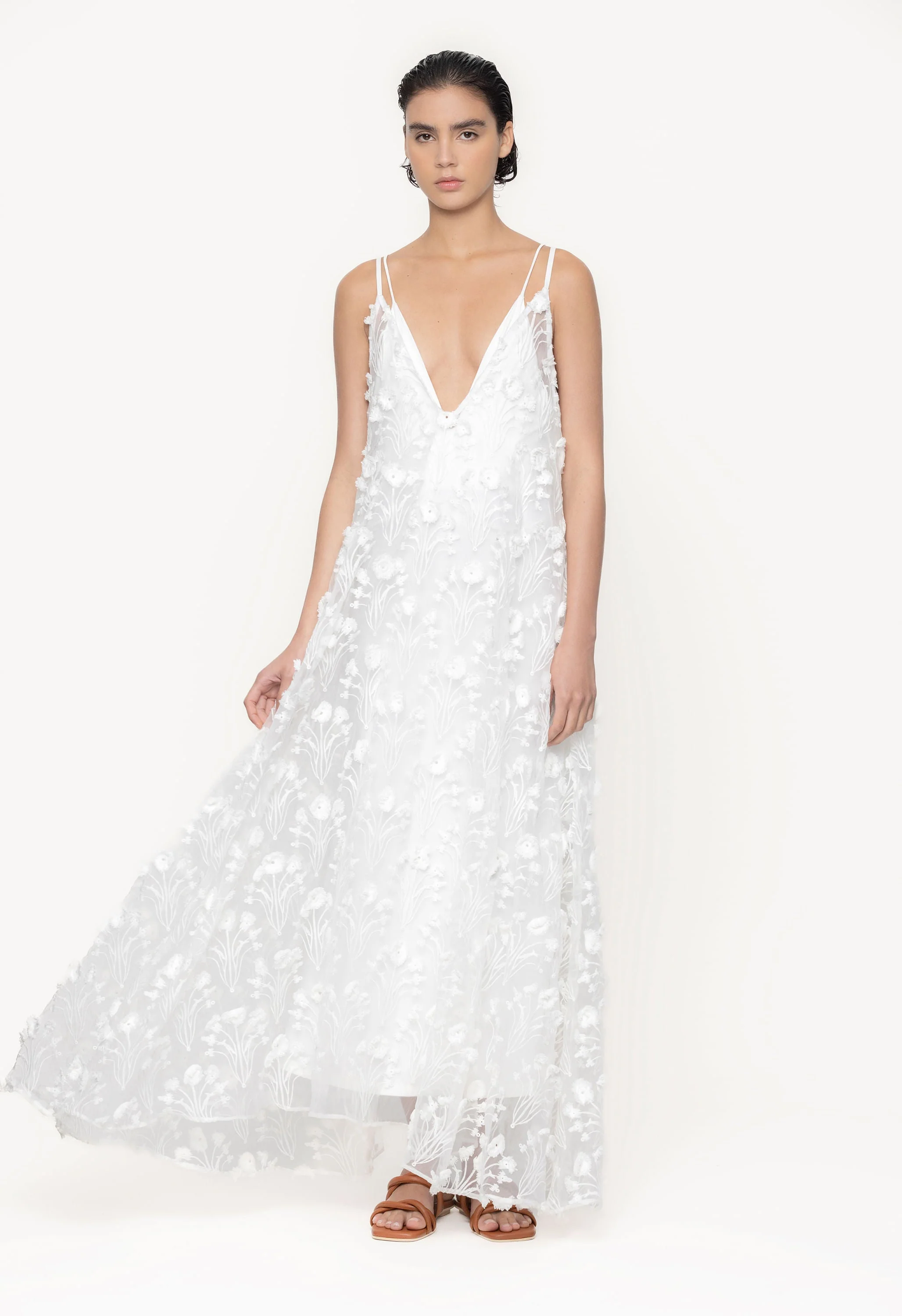 Hierbaluisa Diente de Leon Organza Maxi Dress - Image 3