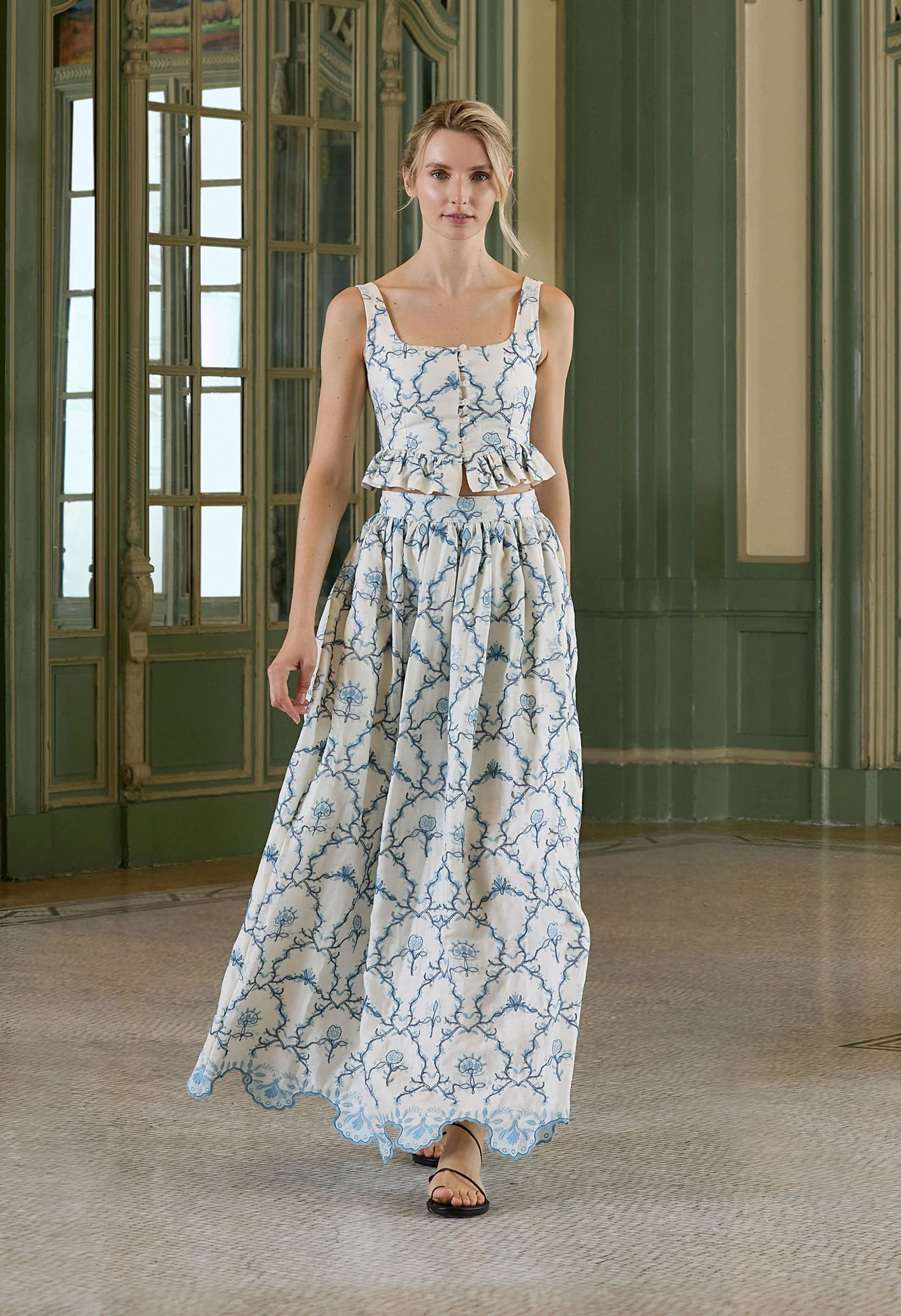Tangelo Floritura Maxi Skirt - Image 2